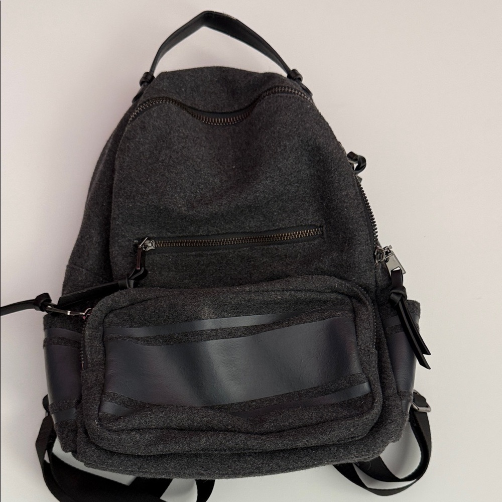Tahari Charcoal Backpack with Black Details